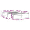Sengeramme svart heltre 120x190 cm Small Double