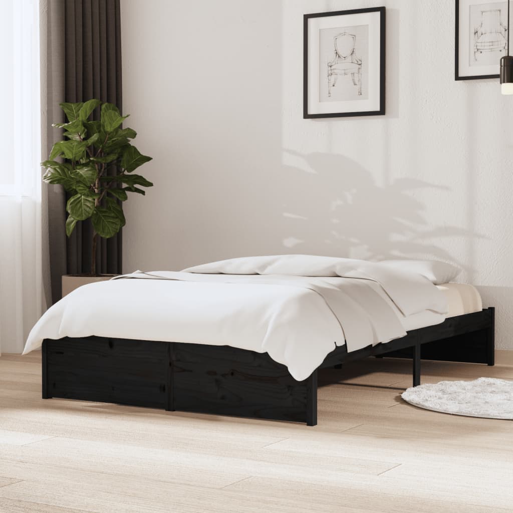 Sengeramme svart heltre 120x190 cm Small Double