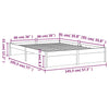 Sengeramme svart heltre 140x190 cm
