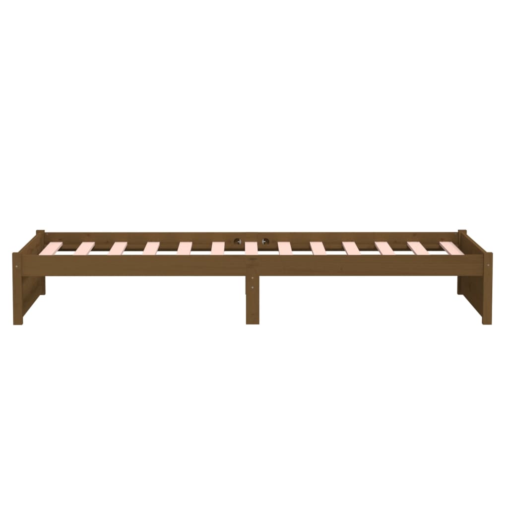 Sengeramme honningbrun heltre 90x200 cm