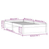 Sengeramme honningbrun heltre 90x200 cm