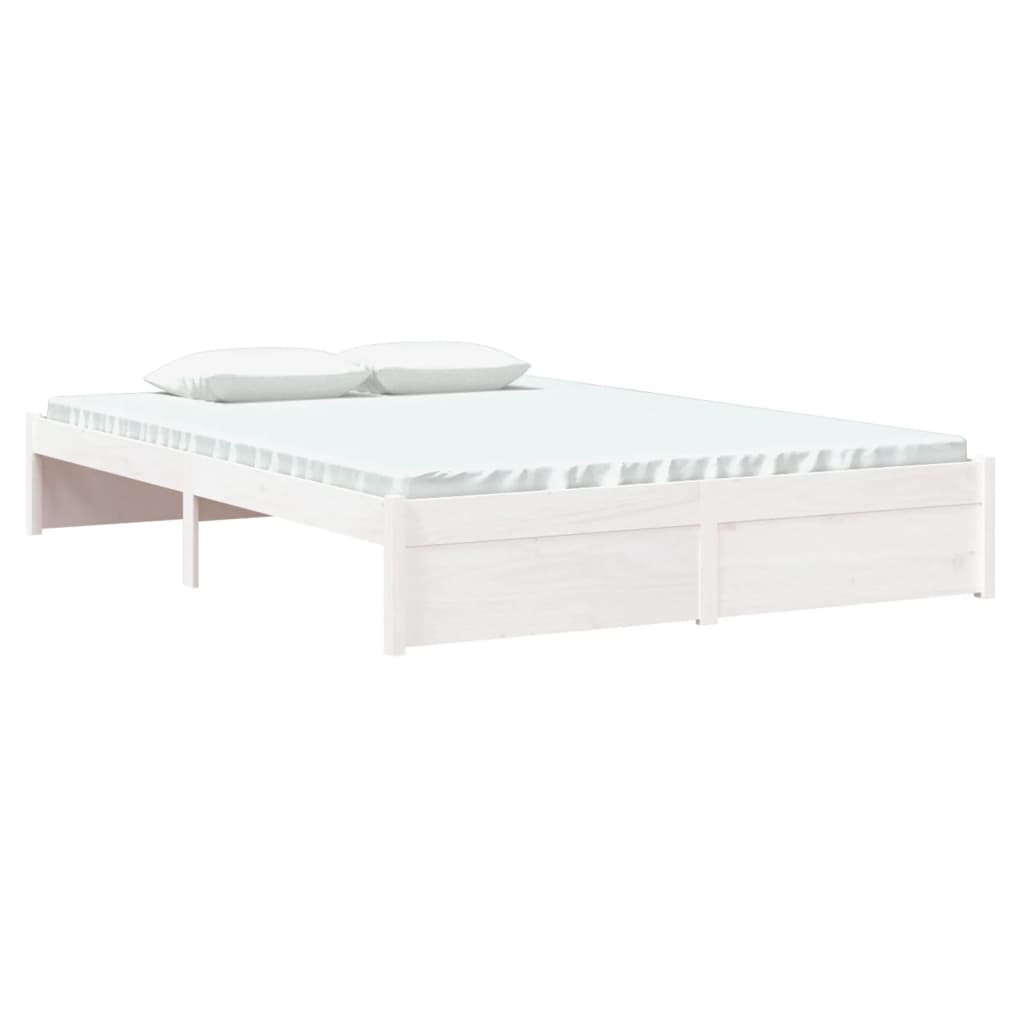 Sengeramme hvit heltre 140x200 cm