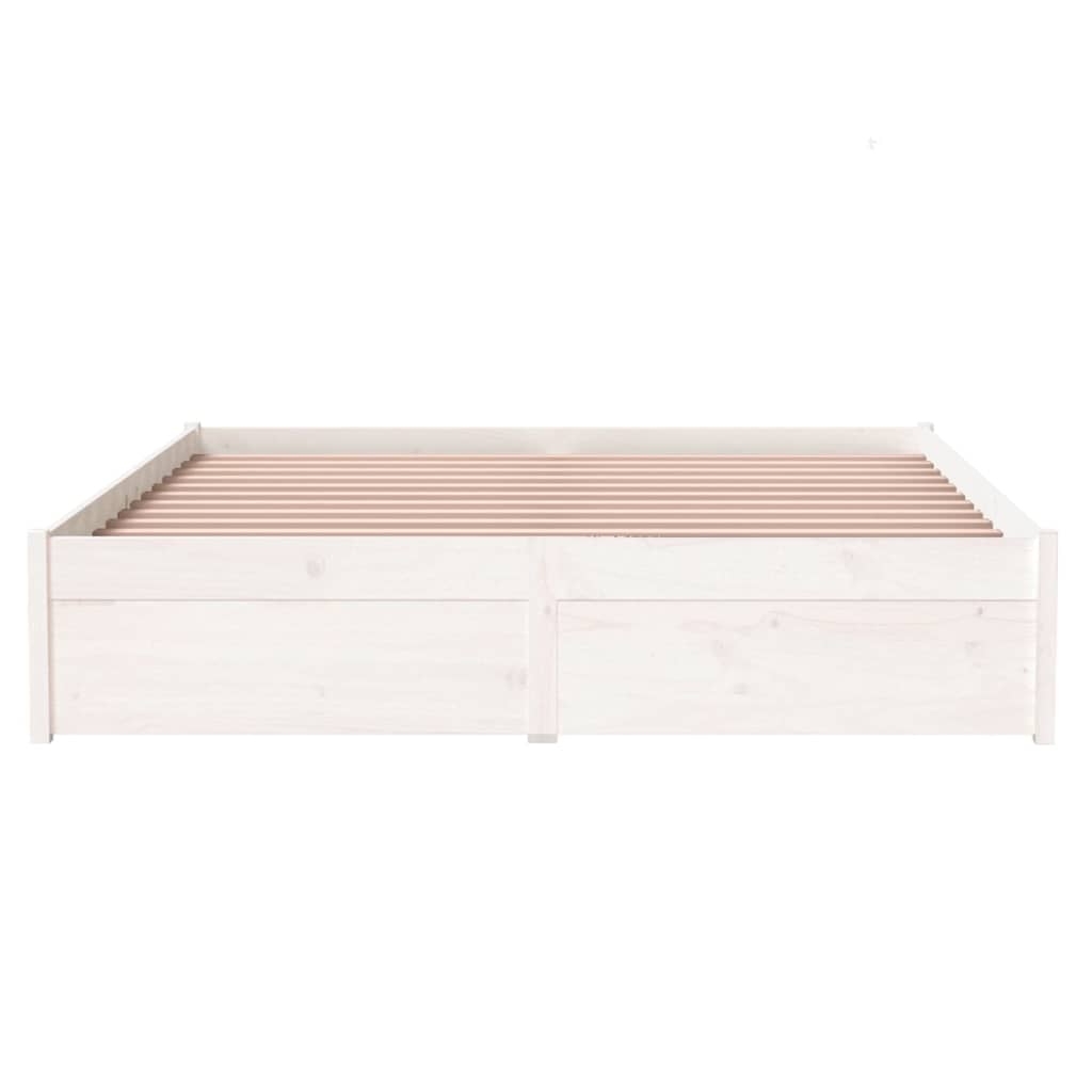 Sengeramme hvit heltre 140x200 cm