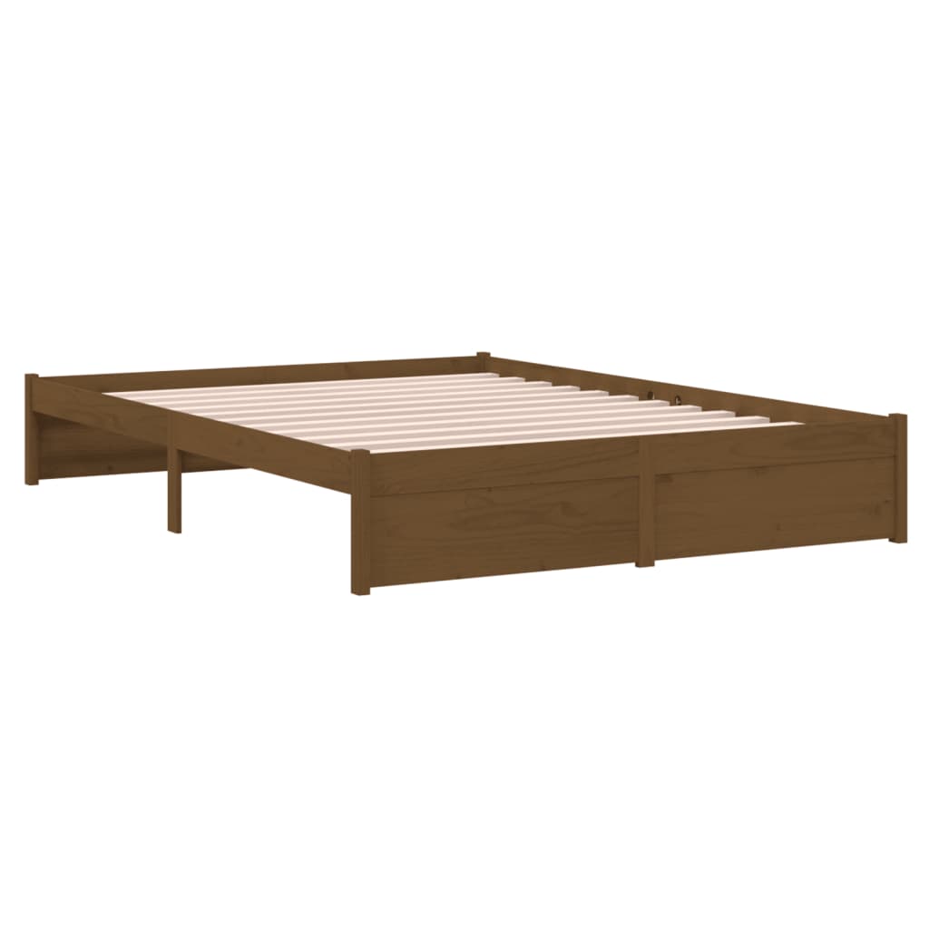 Sengeramme honningbrun heltre 140x200 cm