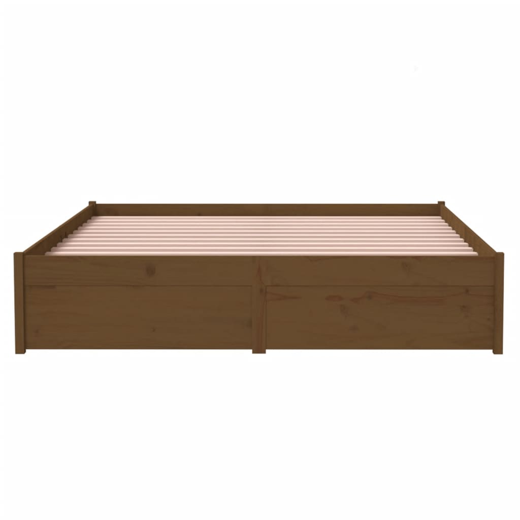 Sengeramme honningbrun heltre 140x200 cm