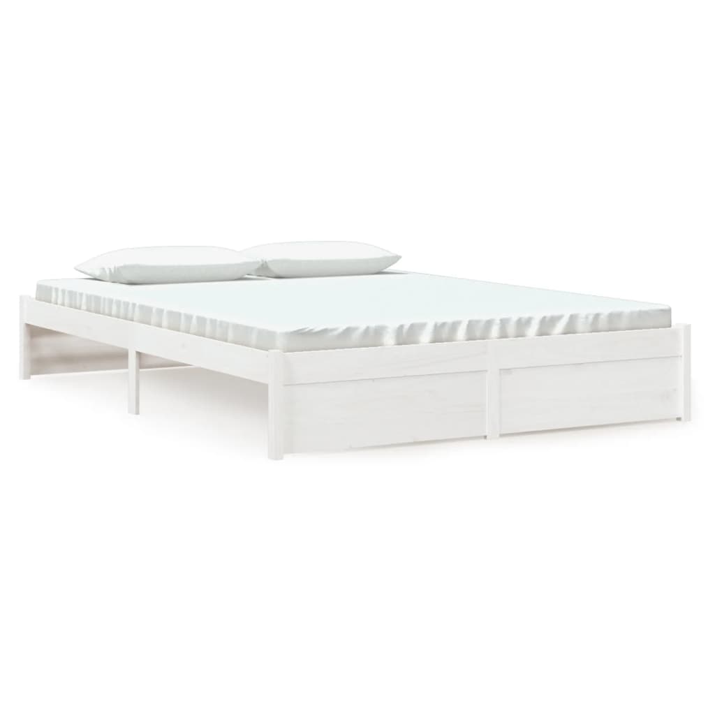 Sengeramme hvit heltre 150x200 cm King Size