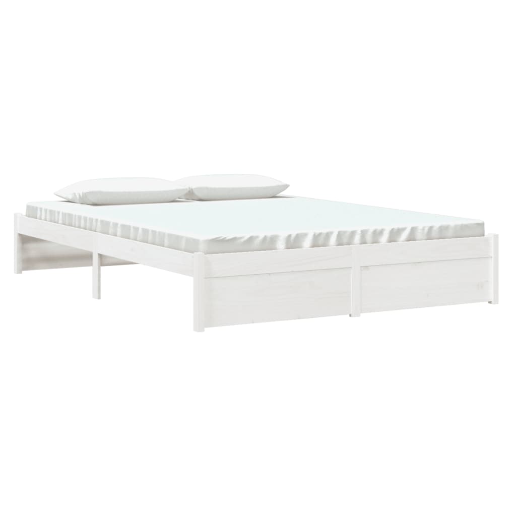 Sengeramme hvit heltre 150x200 cm King Size