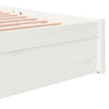 Sengeramme hvit heltre 150x200 cm King Size