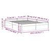 Sengeramme hvit heltre 150x200 cm King Size