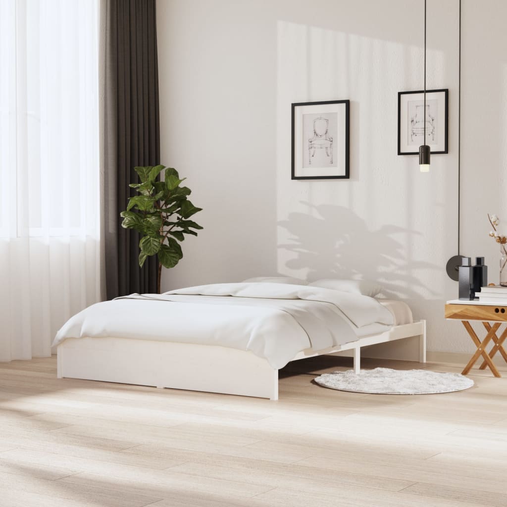 Sengeramme hvit heltre 160x200 cm