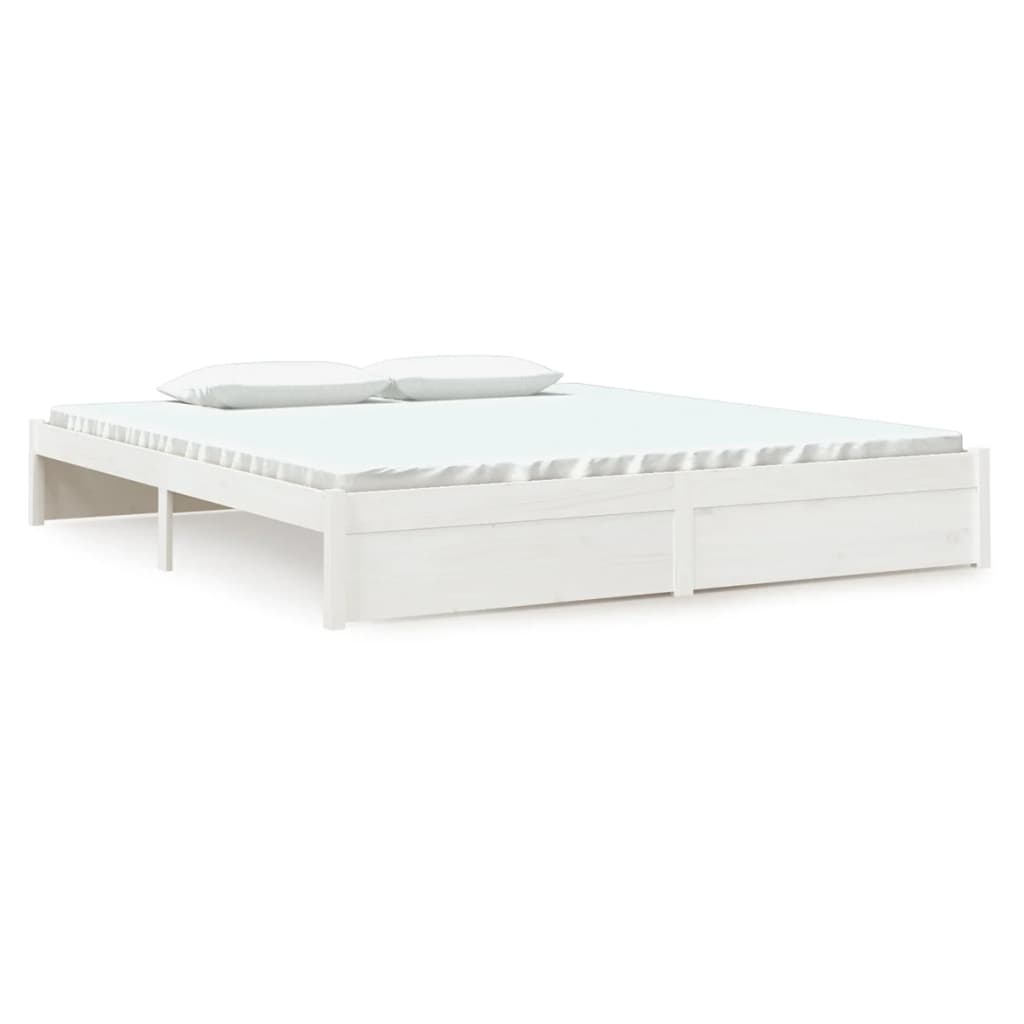 Sengeramme hvit heltre 180x200 cm Super King