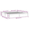 Sengeramme hvit heltre 180x200 cm Super King