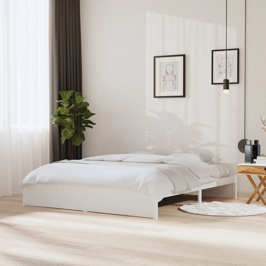 Sengeramme hvit heltre 180x200 cm Super King