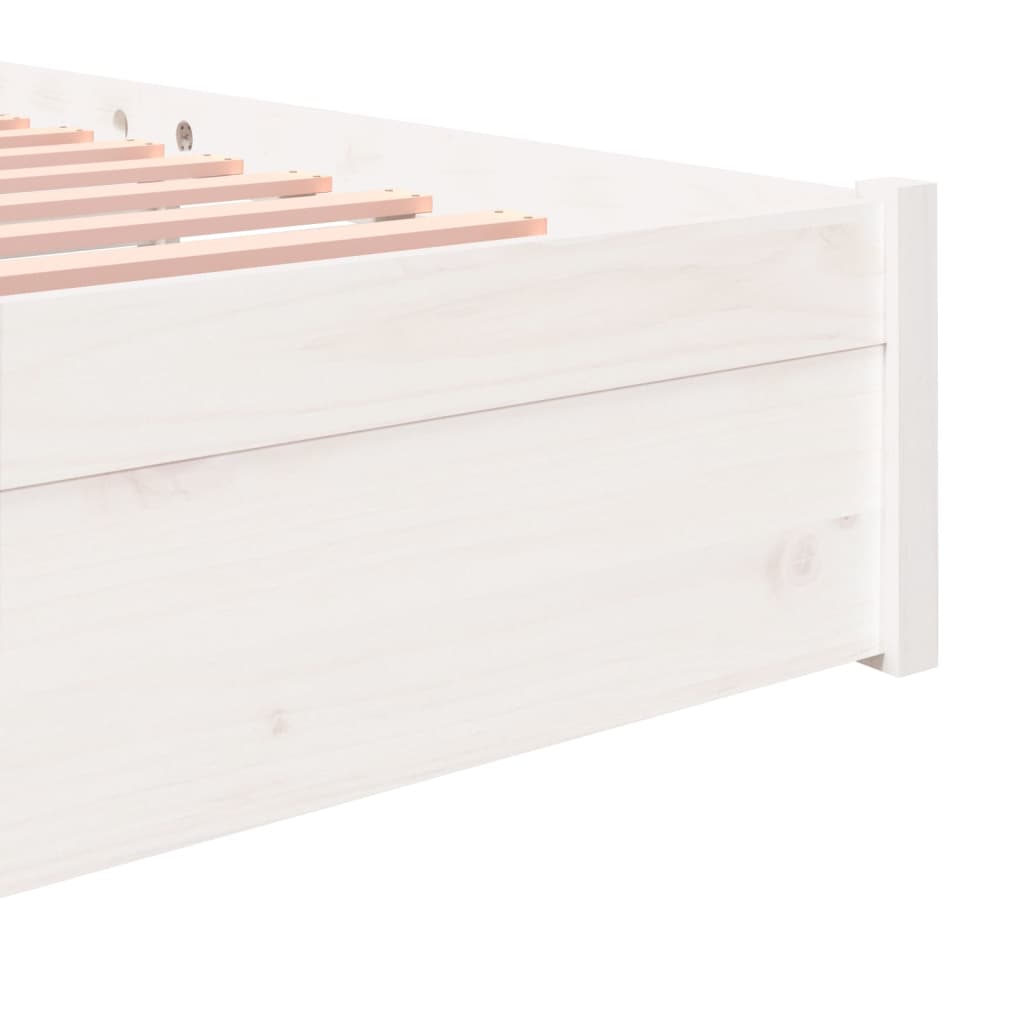 Sengeramme hvit heltre 200x200 cm