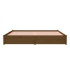 Sengeramme honningbrun heltre 200x200 cm