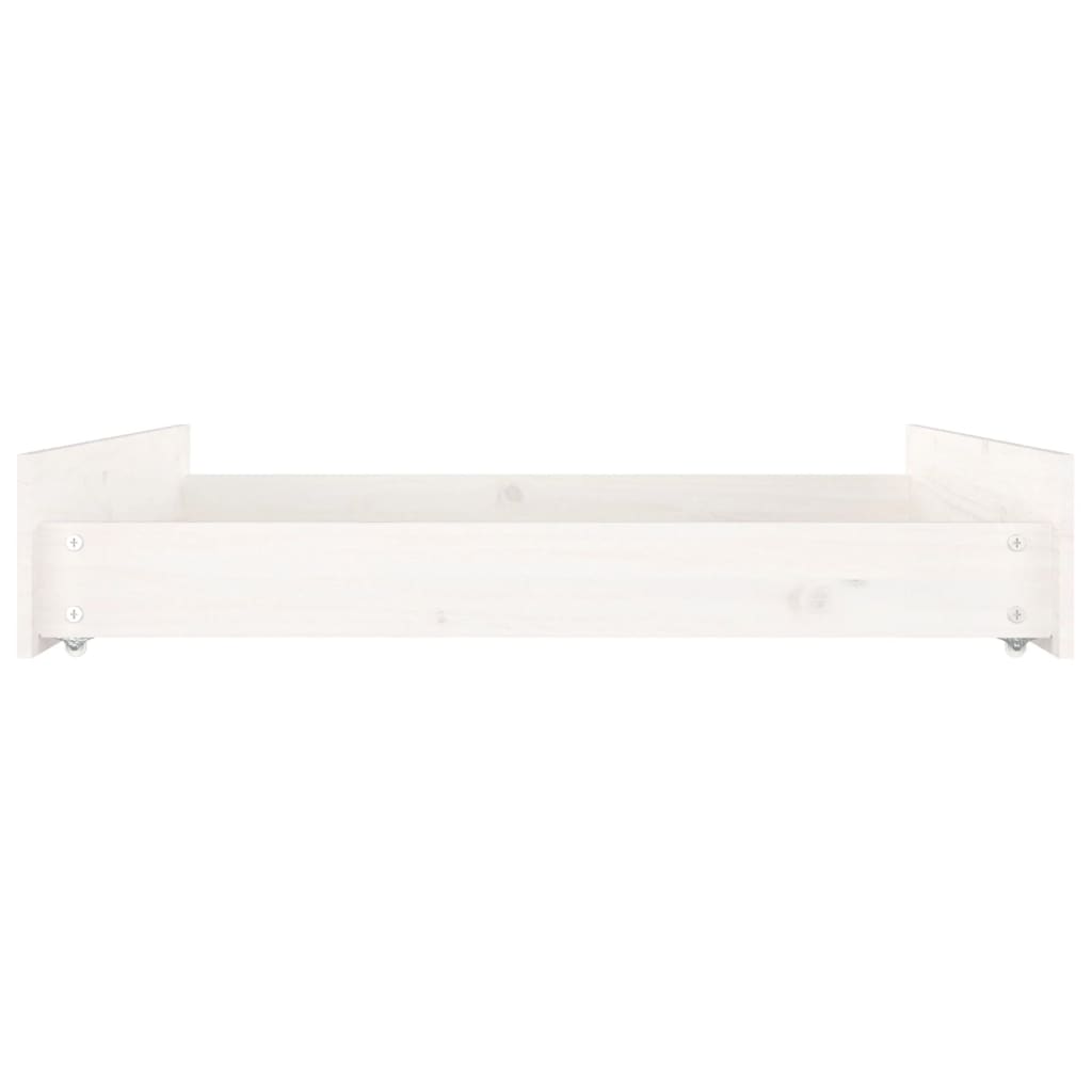 Sengeskuffer 2 stk hvit heltre furu