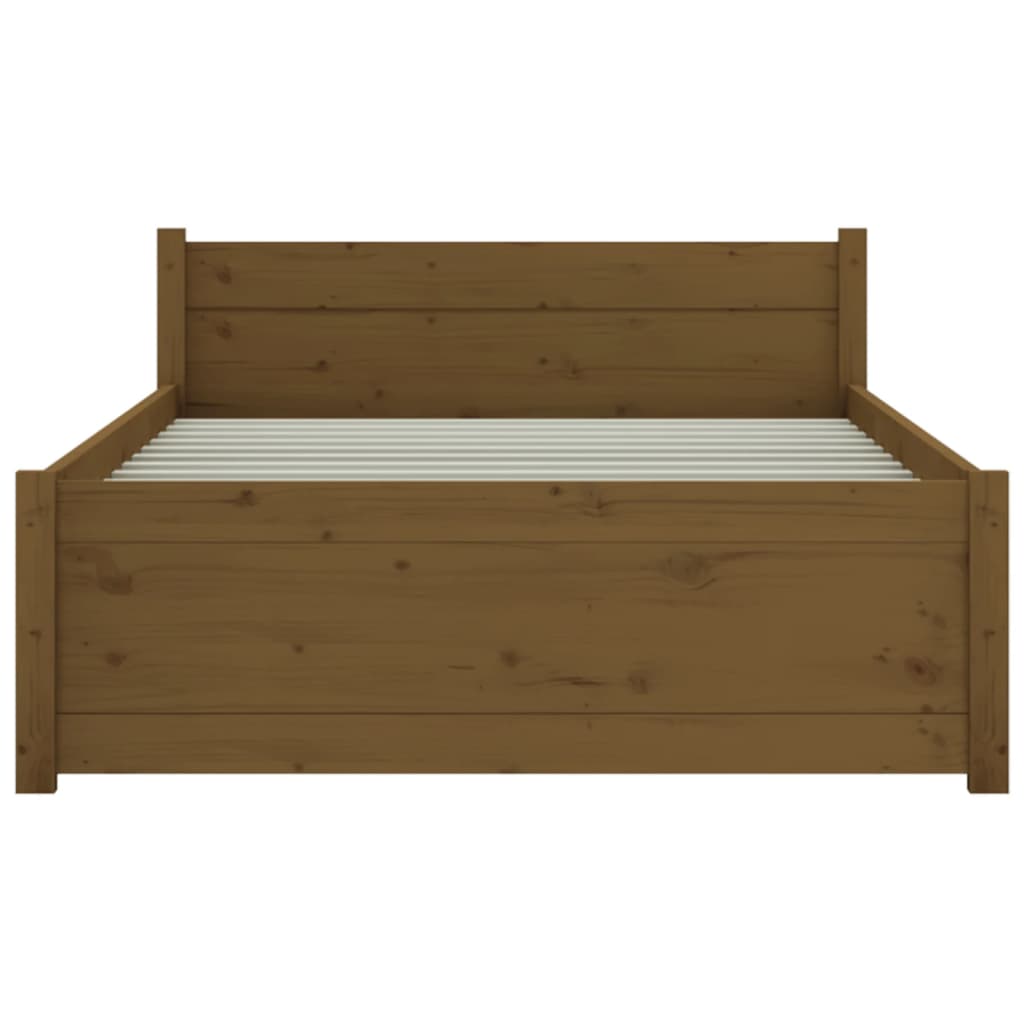 Sengeramme honningbrun heltre 75x190 cm Small Single
