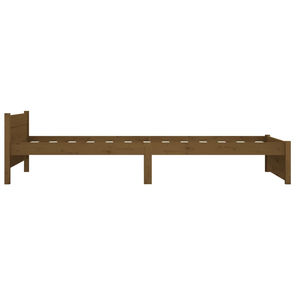 Sengeramme honningbrun heltre 75x190 cm Small Single