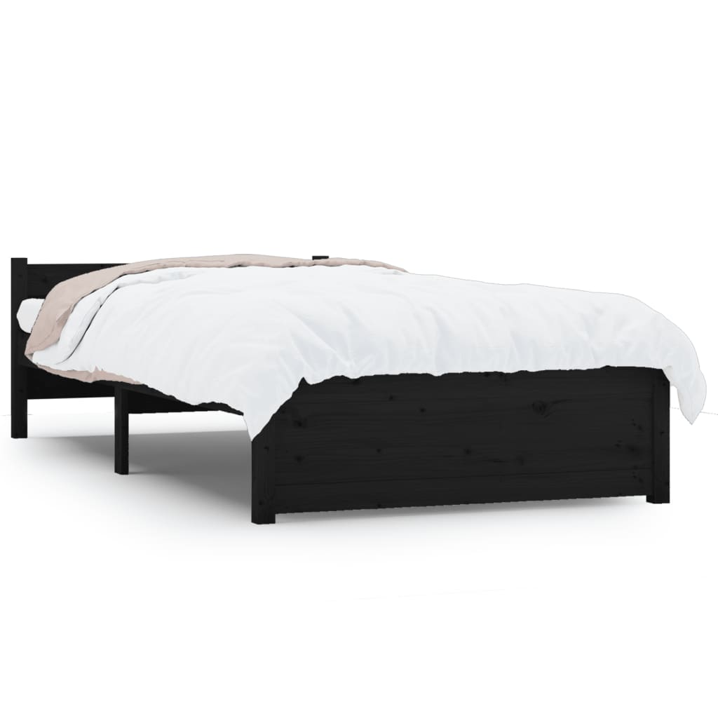 Sengeramme svart heltre 75x190 cm Small Single