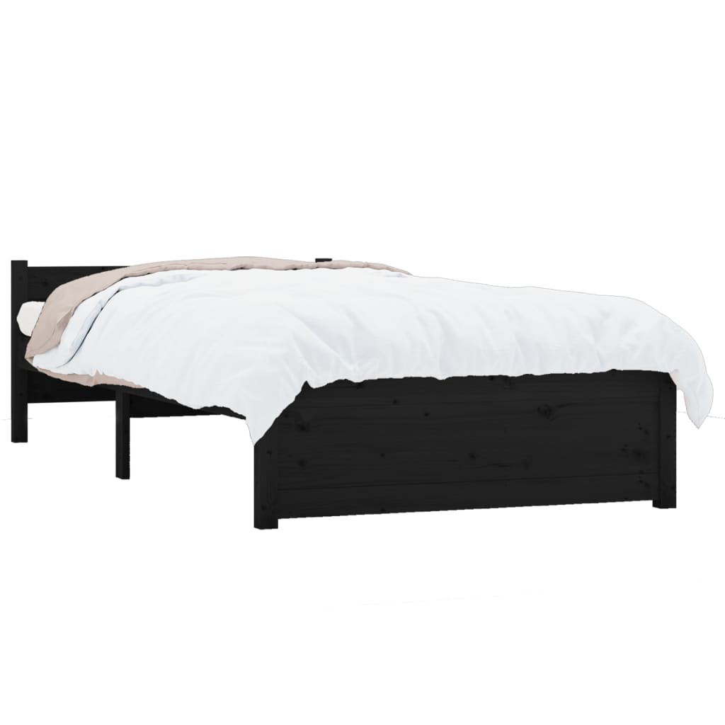 Sengeramme svart heltre 75x190 cm Small Single