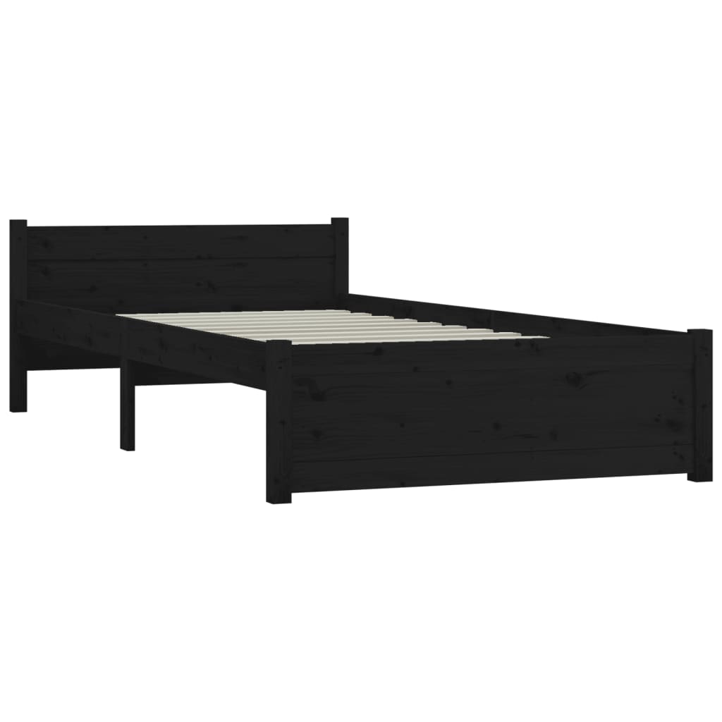 Sengeramme svart heltre 75x190 cm Small Single