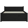 Sengeramme svart heltre 75x190 cm Small Single