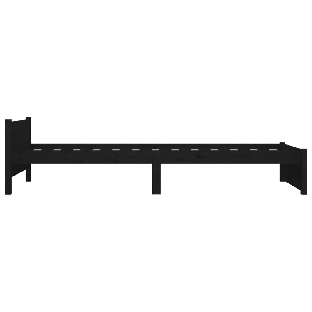 Sengeramme svart heltre 75x190 cm Small Single