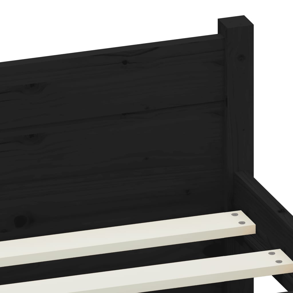 Sengeramme svart heltre 75x190 cm Small Single