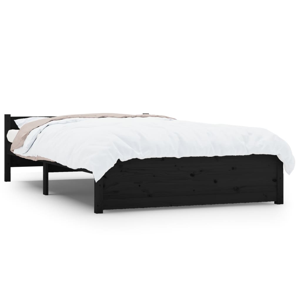 Sengeramme svart heltre 135x190 cm Double