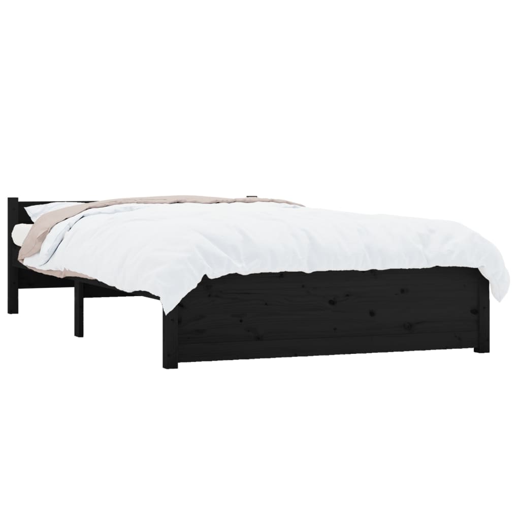 Sengeramme svart heltre 135x190 cm Double