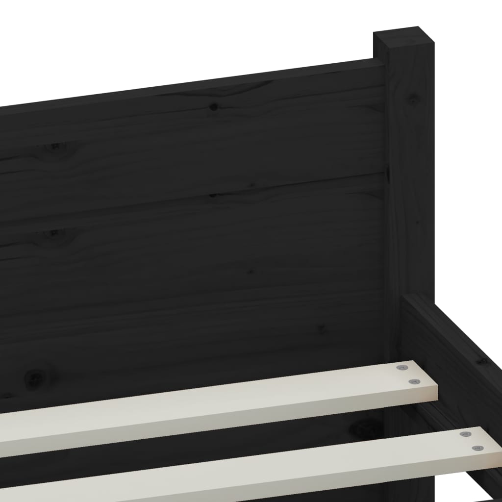 Sengeramme svart heltre 135x190 cm Double