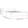 Sengeramme svart heltre 135x190 cm Double