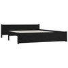 Sengeramme svart heltre 140x190 cm