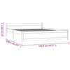 Sengeramme svart heltre 140x190 cm