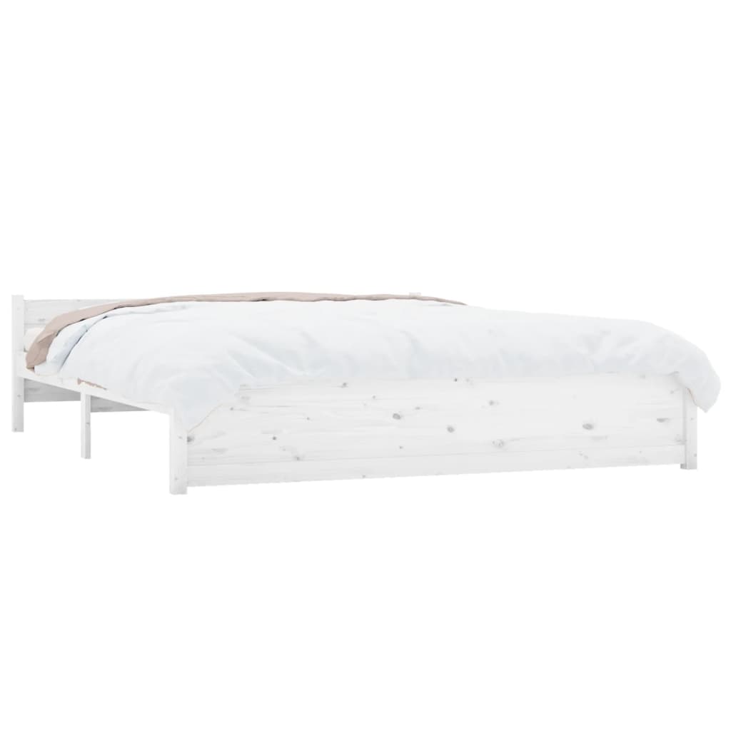 Sengeramme hvit heltre 200x200 cm