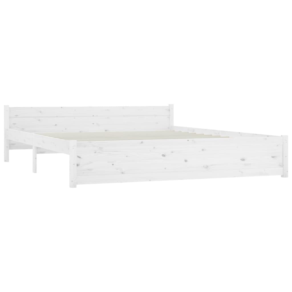 Sengeramme hvit heltre 200x200 cm