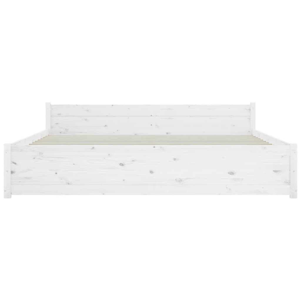 Sengeramme hvit heltre 200x200 cm