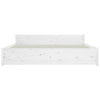 Sengeramme hvit heltre 200x200 cm