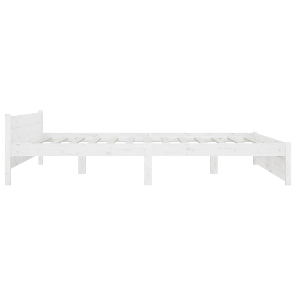 Sengeramme hvit heltre 200x200 cm