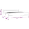 Sengeramme hvit heltre 200x200 cm