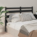 Sengegavl svart 166x4x100 cm heltre furu
