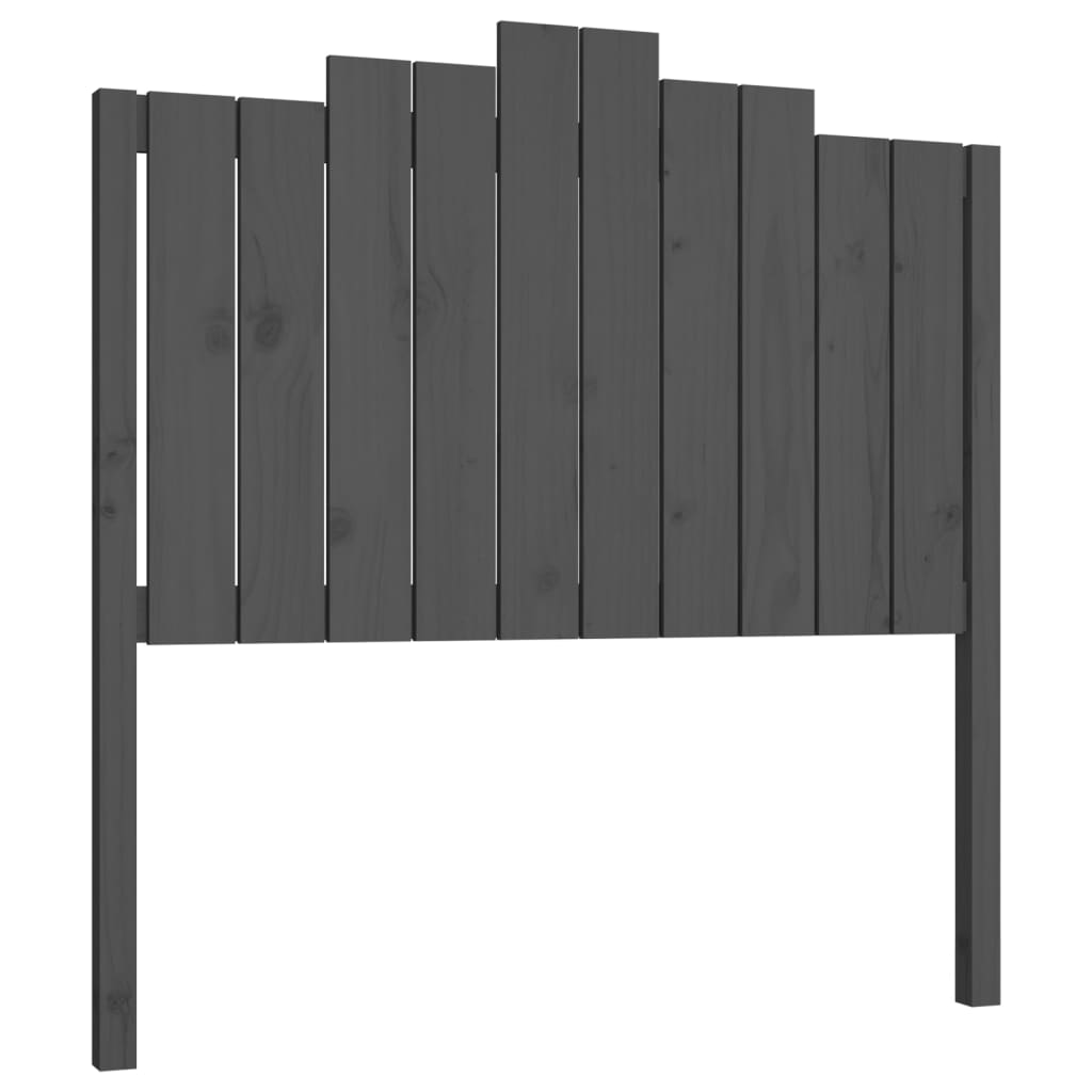 Sengegavl grå 106x4x110 cm heltre furu