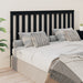 Sengegavl svart 166x6x101 cm heltre furu