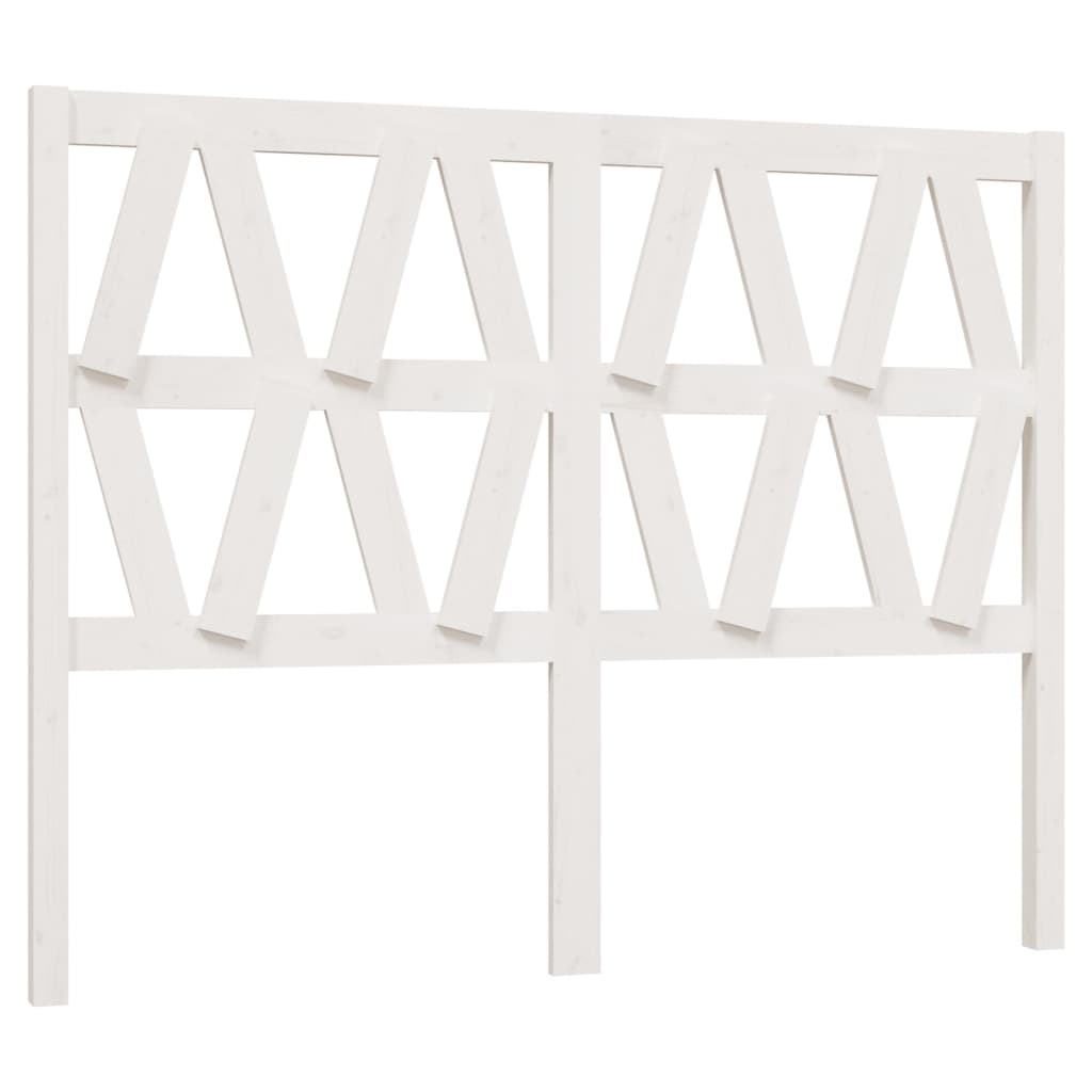 Sengegavl hvit 126x4x100 cm heltre furu