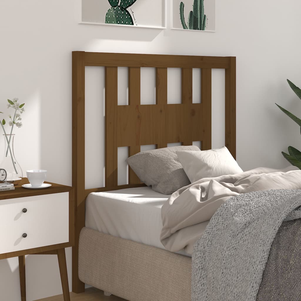 Sengegavl honningbrun 106x4x100 cm heltre furu