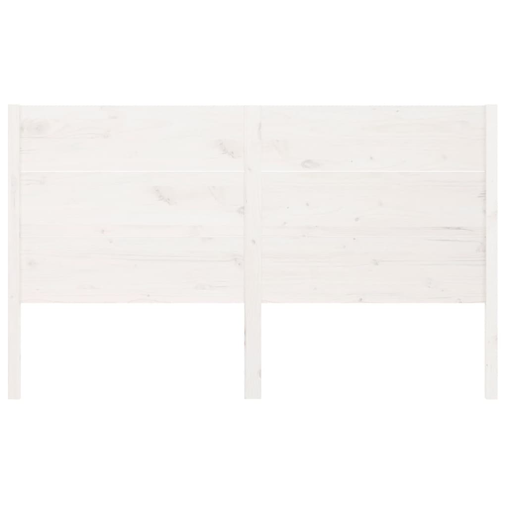 Sengegavl hvit 146x4x100 cm heltre furu