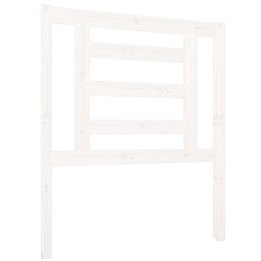 Sengegavl hvit 81x4x100 cm heltre furu