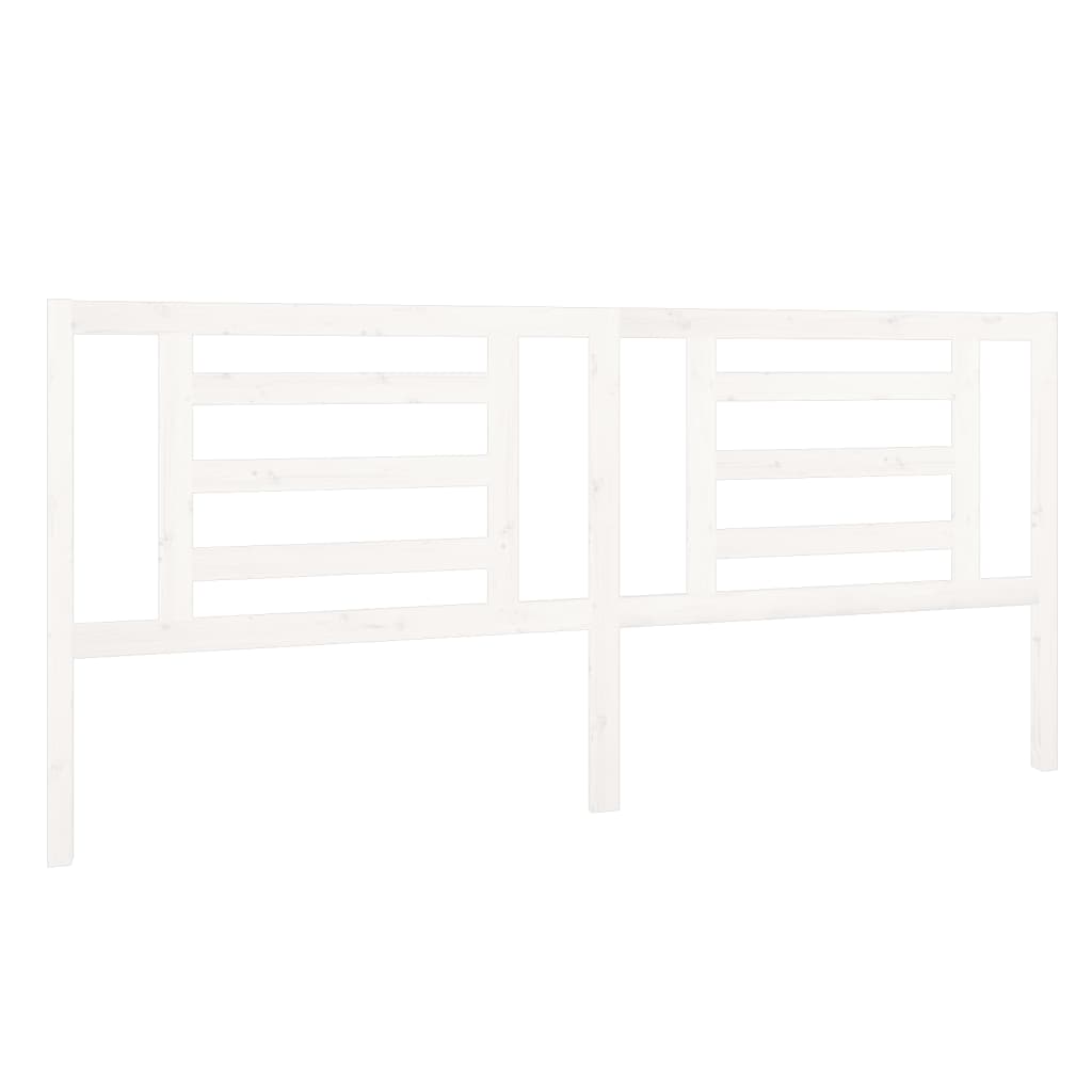 Sengegavl hvit 206x4x100 cm heltre furu