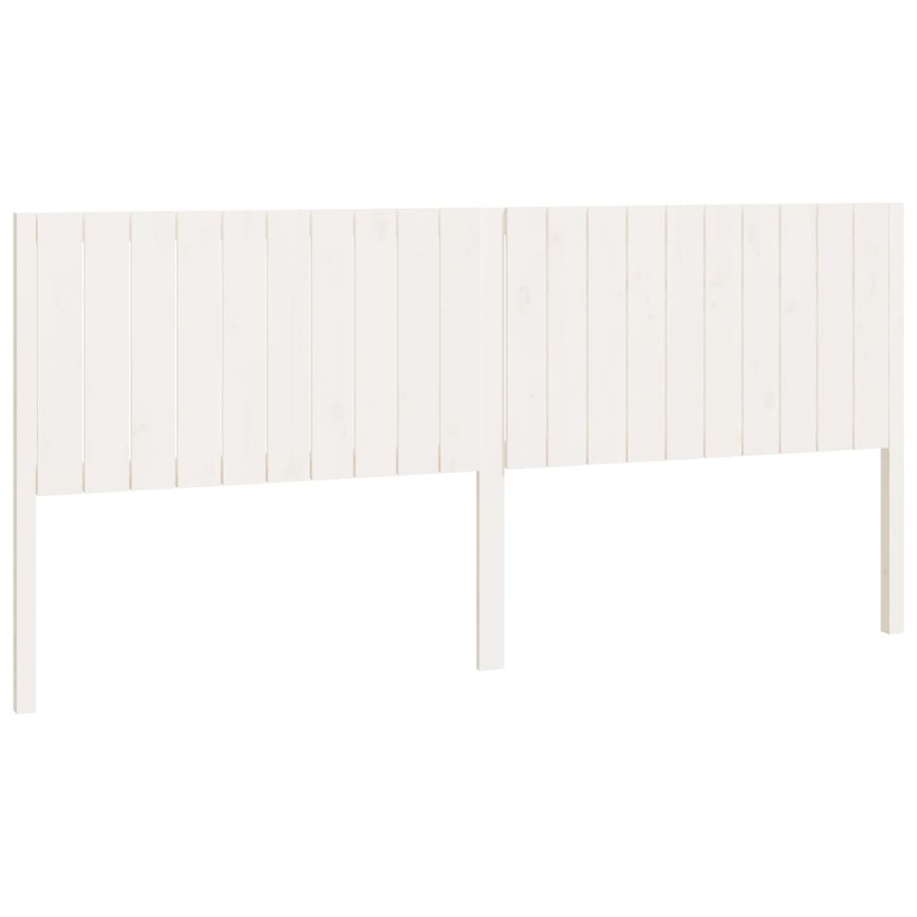 Sengegavl hvit 205,5x4x100 cm heltre furu