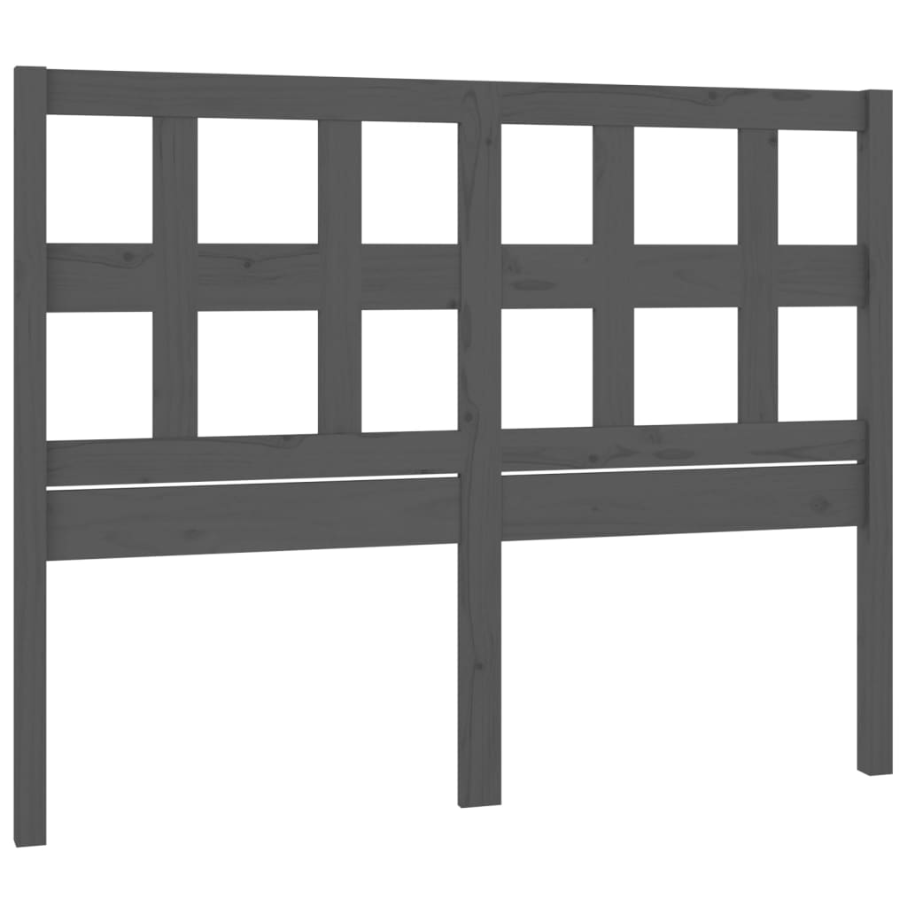 Sengegavl grå 165,5x4x100 cm heltre furu